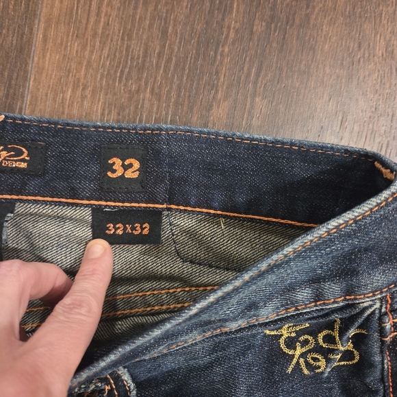 Vintage Ed Hardy Jeans 2000'S Y2K Death Before Dishonor Baggy Denim RARE - Picture 5 of 11